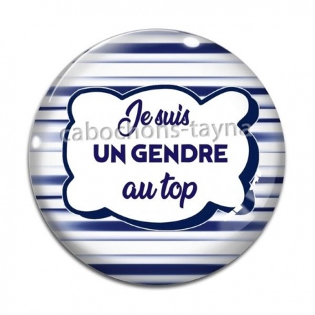 Cabochon Verre - je suis un gendre au top