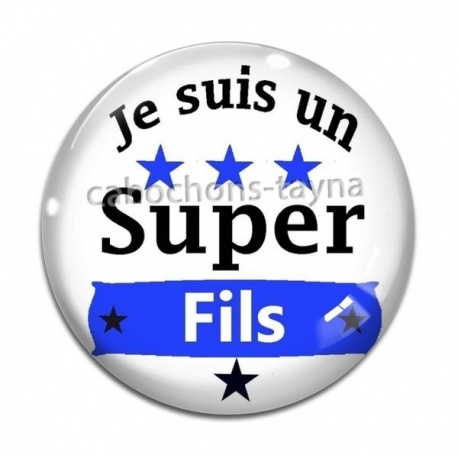 Cabochon Verre - je suis un super fils