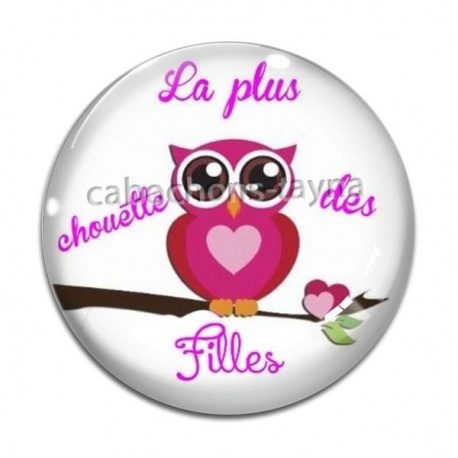 Cabochon Verre - la plus chouette des filles