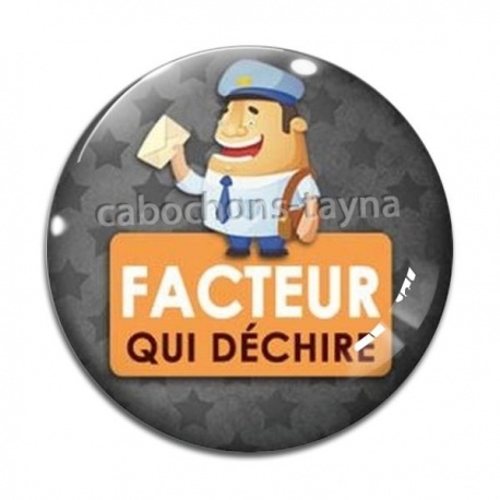 Cabochon Verre - facteur qui déchire