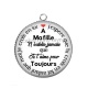 Pendentif Cabochon Argent - a ma fille