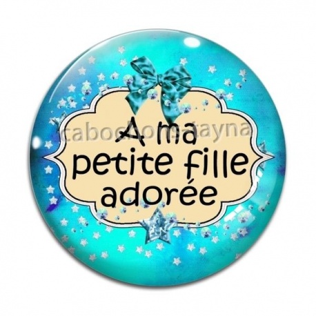Cabochon Verre - a ma fille adorée