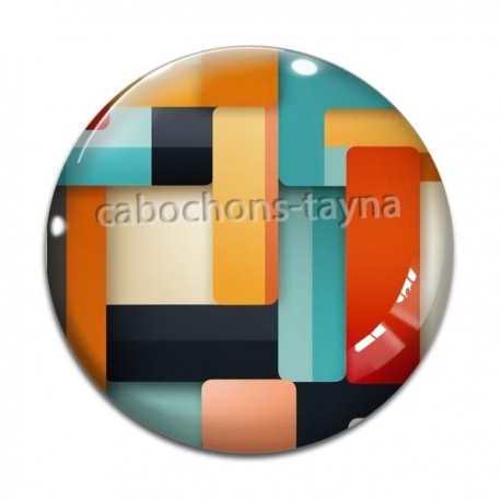 Cabochon Verre - fond abstrait