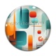 Cabochon Verre - fond abstrait