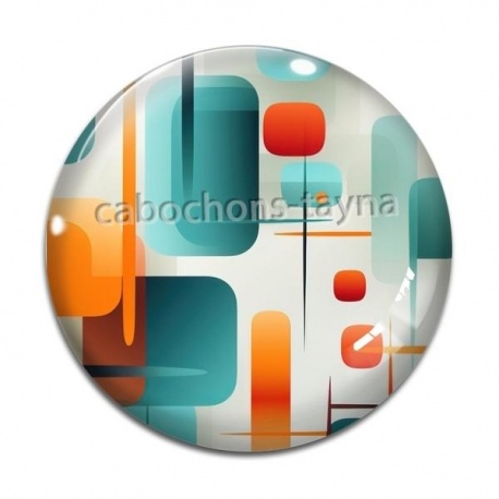Cabochon Verre - fond abstrait