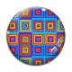 Cabochon Verre - fond carreaux