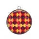 Pendentif Cabochon Argent - fond abstrait