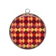 Pendentif Cabochon Argent - fond abstrait