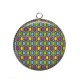 Pendentif Cabochon Argent - fond abstrait