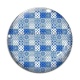 Cabochon Verre - fond carrelage