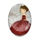 Cabochon Verre Ovale - petite fille ovale
