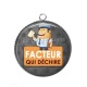 Pendentif Cabochon Argent - facteur qui déchire