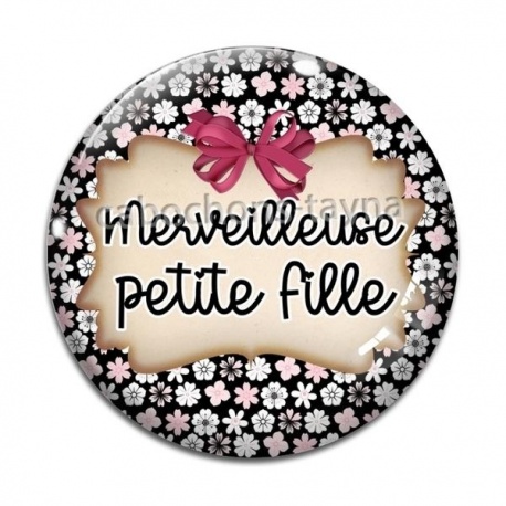Cabochon Verre - merveilleuse petite fille