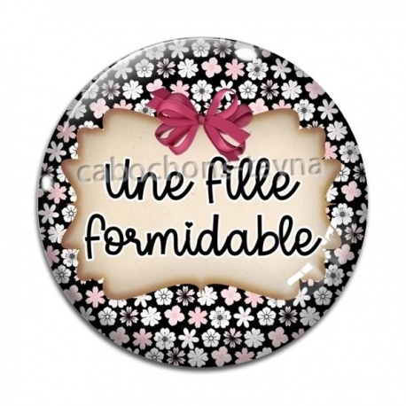 Cabochon Verre - une fille formidable