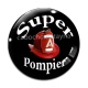 Cabochon Verre - super pompier