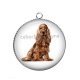 Pendentif Cabochon Argent - chien