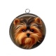 Pendentif Cabochon Argent - chien