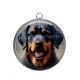 Pendentif Cabochon Argent - chien