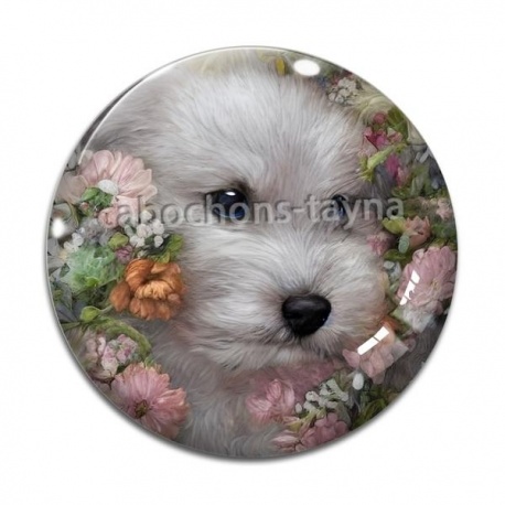 Cabochon Verre - chien