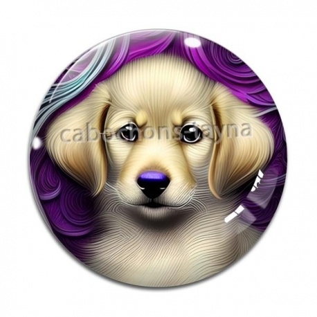 Cabochon Verre - chien