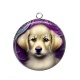 Pendentif Cabochon Argent - chien