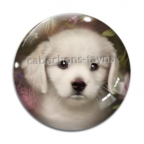 Cabochon Verre - chien