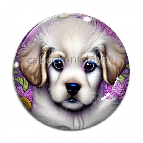 Cabochon Verre - chien