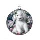 Pendentif Cabochon Argent - chien