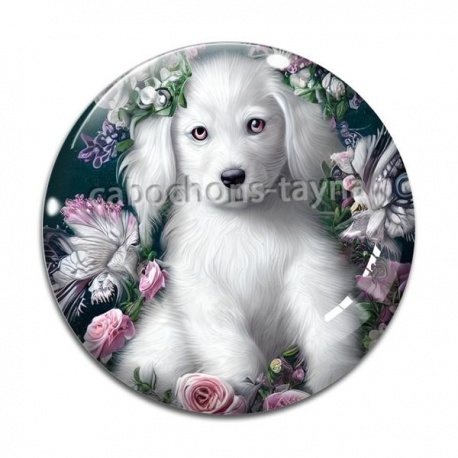 Cabochon Verre - chien