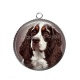 Pendentif Cabochon Argent - chien