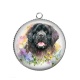 Pendentif Cabochon Argent - chien