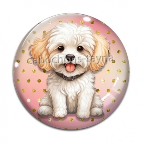 Cabochon Verre - chien