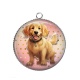 Pendentif Cabochon Argent - chien