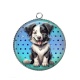 Pendentif Cabochon Argent - chien