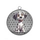 Pendentif Cabochon Argent - chien