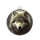 Pendentif Cabochon Argent - loup