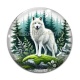 Cabochon Verre - loup