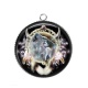 Pendentif Cabochon Argent - loup