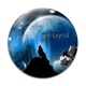 Cabochon Verre - loup