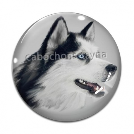 Cabochon Verre - loup