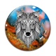 Cabochon Verre - loup