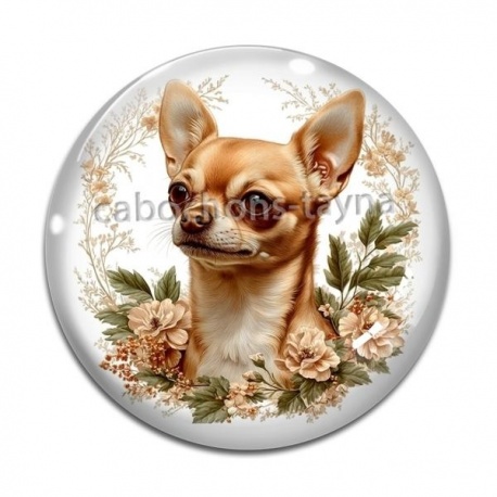 Cabochon Verre - chien