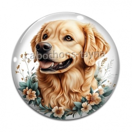 Cabochon Verre - loup