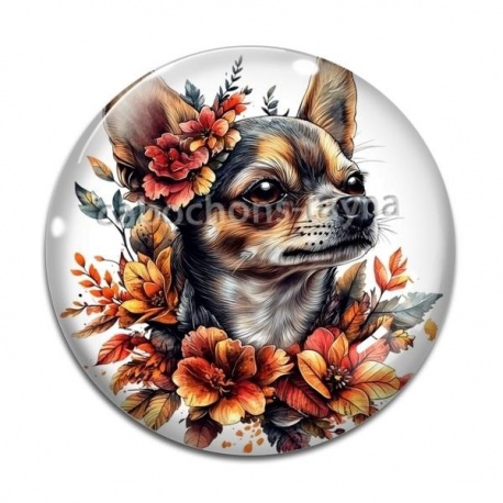 Cabochon Verre - loup