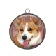 Pendentif Cabochon Argent - chien