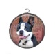 Pendentif Cabochon Argent - loup