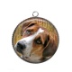 Pendentif Cabochon Argent - loup