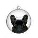 Pendentif Cabochon Argent - loup