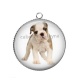 Pendentif Cabochon Argent - loup