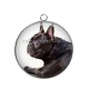 Pendentif Cabochon Argent - loup